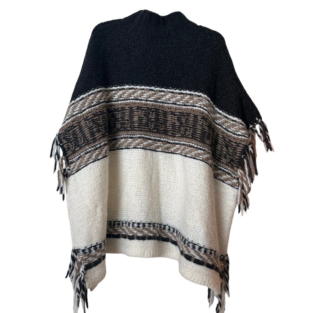 NWT FREE PEOPLE LABYRINTH Boho Bohemian Wool Poncho XSmall/Small XS/S - Picture 3 of 6